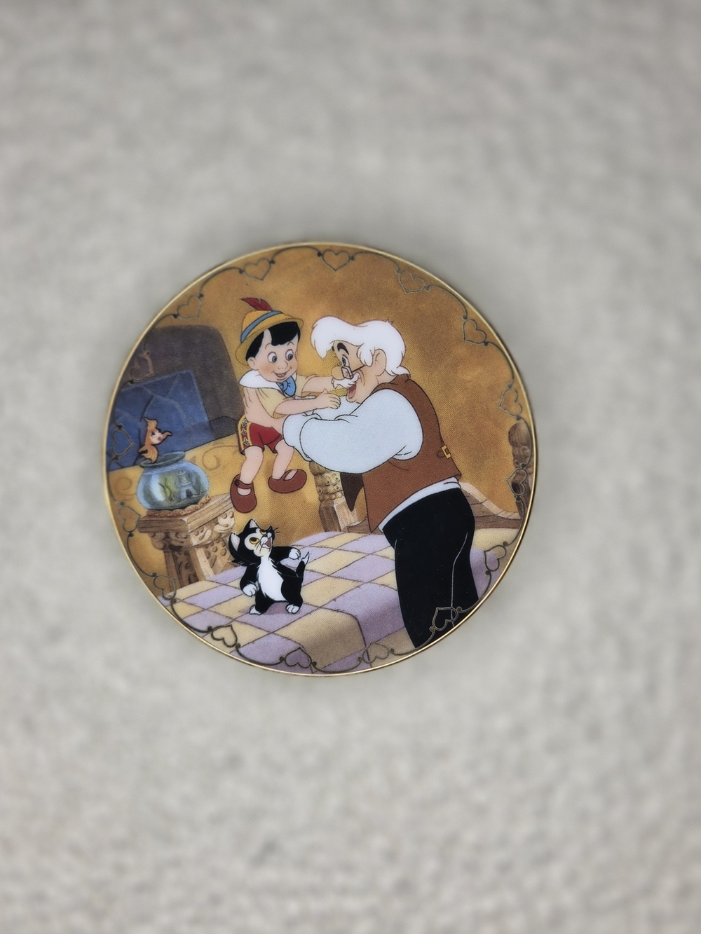 Disney Plate Pinocchio From Bradford Exchange Mini Plate
